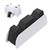 Controller Charging Station Smart Efficient Fast Dual Charging Dock with LED Indicator for PS5 Black White
