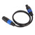 Professional Speaker Cable 3.3ft Long PVC Male Female Quick Twist Lock Amplifier Connection Cord for Amplifier Monitor