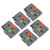 5 Pcs Label Maker Tape Black On Red 12mm 0.47 Inch Label Tape for Ptouch PT D210 PT H100 PTD220 PT 1290