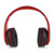 Wireless Headset Stereo Noise Cancelling Foldable Bluetooth Headphone for Cellphone PC Travel Game Black with Red