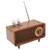 Retro Bluetooth Speaker Stereo Memory Card U Disk AUX Vintage Radio Speaker with LED Light for PC LaptopWood Color