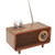 Retro Bluetooth Speaker Stereo Memory Card U Disk AUX Vintage Radio Speaker with LED Light for PC LaptopWood Color