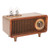 Retro Bluetooth Speaker Stereo Memory Card U Disk AUX Vintage Radio Speaker with LED Light for PC LaptopWood Color