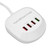 4 Ports USB Charger Station 36W QC3.0 Fast Charger for Mobile Phone Tablet 110‑240VUS Plug