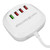 4 Ports USB Charger Station 36W QC3.0 Fast Charger for Mobile Phone Tablet 110‑240VUS Plug