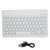 Wireless Bluetooth Keyboard 10in with RGB Backlight Square Keycap for Phone TabletWhite Thai