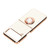Smartphone Protective Case Car Magnetic Phone Cover with 360 Degree Rotation Finger Loop Stand for Z Flip 3 White