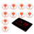 Wireless Calling System 10Pcs Waterproof Call Buttons 1 Display Receiver Patient Pager System for Hospital Bar 110‑240V AU Plug