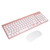 2.4G Wireless Keyboard and Mouse Combo with USB Adapter Ultra Thin Silent 102 Keys Wireless Keyboard and Ergonomic Mouse Rose Gold