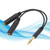 Gold Plated Heads Pure Copper Strips Shield 6.35mm Male to 6.35mm Female One in Two Audio Adapter Cable