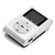 Mini Portable MP3 Music Player Metal Clip-on MP3 Player with LCD Screen Support TF Card Wide Application Silver