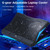 Foldable Laptop Cooler 6-fan Laptop Cooling Stand Low Noise with 6-level Adjustable Height Dual USB Ports Wide Compatibility