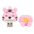 Flash Drive Tiger Appearance Ultra Stable Technology Flexible Glue U Disk for Computer Notebook CarTiger Give Birth to Power 32GB
