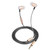 Dual Iron Ring Sounding Wired Earphone 5D Stereo Surrounding Sound in ear Earbuds  Gold