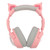 Cat Ear Wireless Headset for ONIKUMA B5 Bluetooth5.3 RGB LED Gaming Headset Cute Lightweight Wireless Headphones for Win7 8 8.1 10