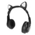 B39 Cat Ear Bluetooth Headset Cute Adjustable Bass Portable Wireless Bluetooth Headset with Sound Cable for Kids(Black )