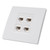 Cat 6 Ethernet Wall Plate 4 Port Female To Female Keystone Wall Plate Internet Wall Plate for CAT5 CAT5E CAT6A