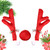 Car Reindeer Antlers Nose Set Cute Funny Reindeer Car Set with Bells for Christmas Car Decoration Red