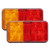 Universal Trailer Tail Lamp LED Rear Turn Signal Light Dual Color for 12V Truck ATV SUV