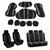 9pcs Seats Cover Protector Kit Breathable Antiwear Universal Auto Car AccessoryGray Black