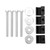 4PCS Pickup Truck Tool Box Tie Down J Hooks Mounting Kit Aluminium Stainless Steel Universal Parts Black