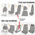 9 Pcs Car Seat Cover Vehicle Protective Cushion Four Seasons Universal Full Surround Headrest Auto Interior Decoration for Most Car Truck Suv Van Seam Style
