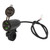 Black Dual USB QC3.0 Fast Charging Car Charger Adapter with Voltage Display for Motorcycle