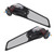 Sport Motorcycle Left Right Side Wing Mirror Swivel Rearview Mirrors with LED Lights Replacement for Ninja 250 300 H2 H4