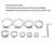 80pcs Collar Stainless Steel Hose Clamp Adjustable Pipe Tube with Wrench