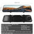 12 Inch 4K Mirror Dash Camera Full Touchscreen Stream Media Dash Cam Front & Rear Dual Camera Built-in WiFi with GPS and 64G Memory Card Support Night-Vision/Parking Monitoring/Collision Locking/Loop Recording/Reversing Image