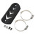 Exhaust Muffler Pipe Protector Stainless Steel Heat Shield Cover Universal for MotorcycleBlack