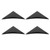 4pcs Rear Bumper Spoiler Kit Splitter with Screw Diffuser Automobile Accessory UniversalCarbon Fiber Style