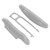 Car Remote Control Key Protective Cover 3 Parts Replacement for Cayenne Panamera 911 TaycanGrey
