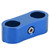 4AN Hose Separator Clamp Clip Fuel Oil Pipe Connector Adapter Aluminum Alloy Tube FittingBlue