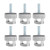 6pcs Quick Removal Thumb Screw Steel Billet Aluminum D Ring Design Hardtop Bolts for Wrangler JK JT 2007 to 2018 Silver