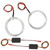 2pcs Car LED Light Guide Angel Eyes Halo Ring Headlight Lamp Daytime Running Light 9‑36V for Vehicle Ice Blue