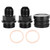 Catch Can Rear Block Breather Plug & Fittings M28-10AN Fit for Honda B16 B18C