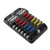 Universal 12 Ways Fuse Block Car Fuse Holder With Negative Electrode Vehicle Fuse Box Auto Fuse Connector Box With LED Light