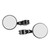 CNC Aluminum Handlebar Rearview Mirrors Anti Glare Blue Glass for Motorcycle Modification