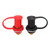 1 Pair 3/8 Inch Stud Black Red Car Battery Charger Post Brass Remote Battery Terminal for Trucks Boats ATVs