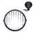 Motorcycle Front LED Headlight Vintage Round White Light 12V Modification with Grid Fence