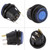 12V LED Dot Light Car Boat Round Rocker ON/OFF SPST Switch Blue