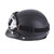Universal Motorcycle Scooter Synthetic Leather Open Face Half Helmet &amp; Visor UV Goggles Black