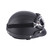 Universal Motorcycle Scooter Synthetic Leather Open Face Half Helmet &amp; Visor UV Goggles Black