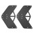 2 Set Fuel Door Hinge Mount Bracket Stainless Steel Hinge Mount Bracket Replacement for Wrangler JK JL JT