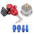 Universal Aluminum Car 160psi Adjustable 1: 1 Fuel Pressure Regulator Oil Gauge Kit (Red)