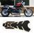 3D Motorcycle Gas Oil Fuel Tank Sticker Pad Protector Decoration Fit for Yamaha(BlackGold )