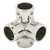 Hand Rail Fittings 4 Way 90 Degree 316 Stainless Steel 4 Angle Handrail Accessory