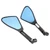 Pair Motorcycle Rearview Mirror Universal AntiGlare Triangular Back Glass Aluminum Alloy