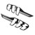 4PCS Taillight Frame Trim Carbon Fiber Glossy High Toughness for Mustang Mach‑E 2021 Onwards